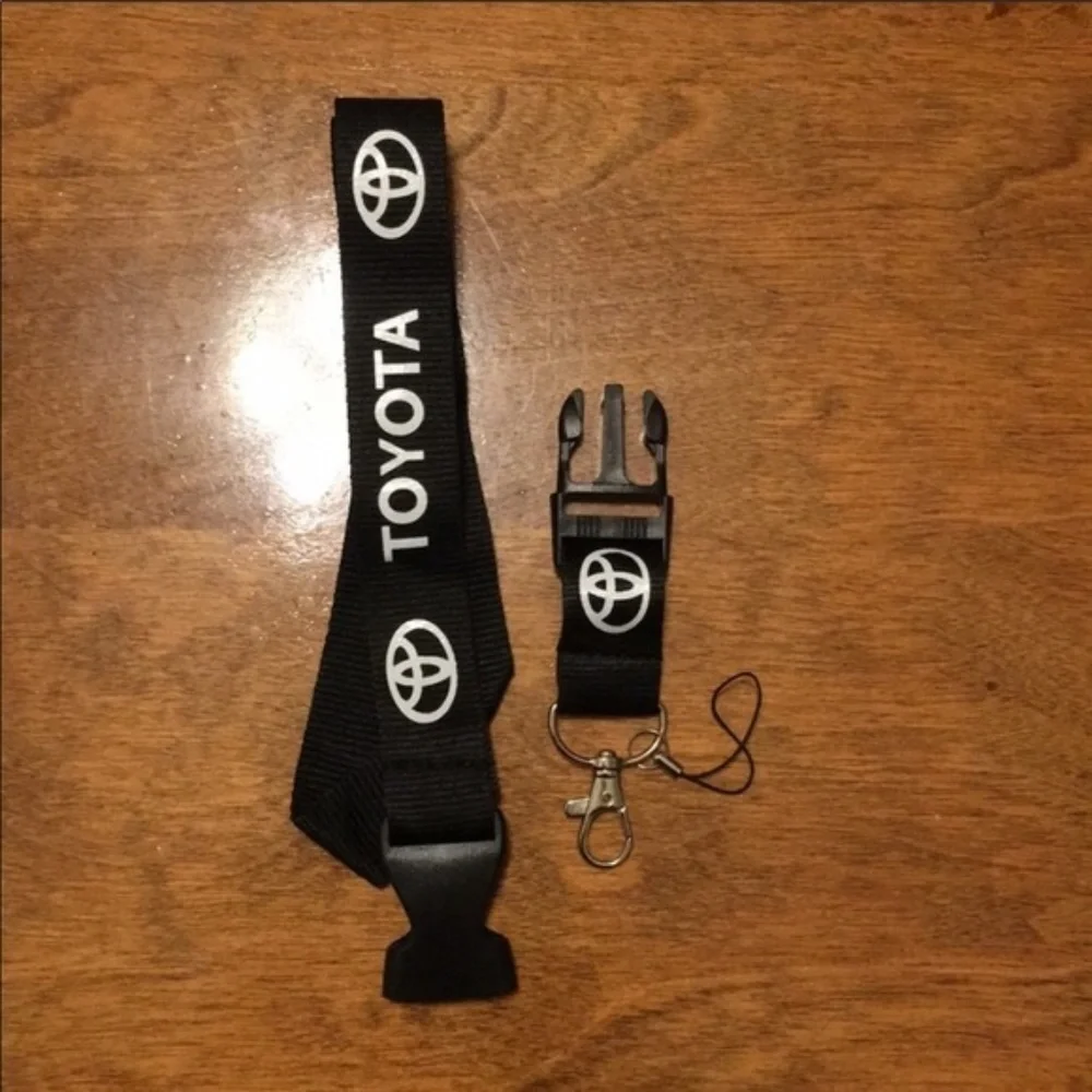 New Toyota ID Badge Holder Lanyard Black & White